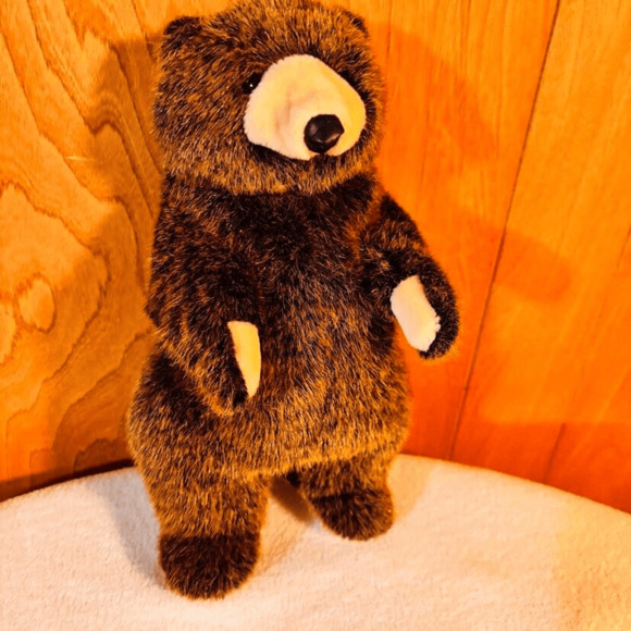 Folkmanis FolkTails Brown Bear Plush Hand Puppet Stuffed Animal 14” Toy - Picture 6 of 7